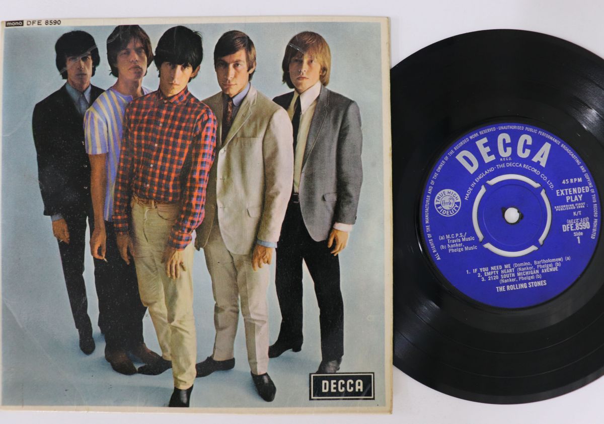 Rolling Stones Five By Five 7" Vinyl VG/NM Cover Tears No Obi Used