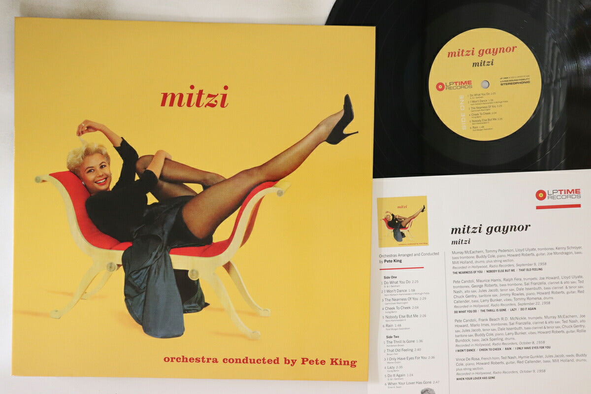 Mitzi Gaynor LP LP1055 EX Vinyl Record Jacket, With Insert, No Obi