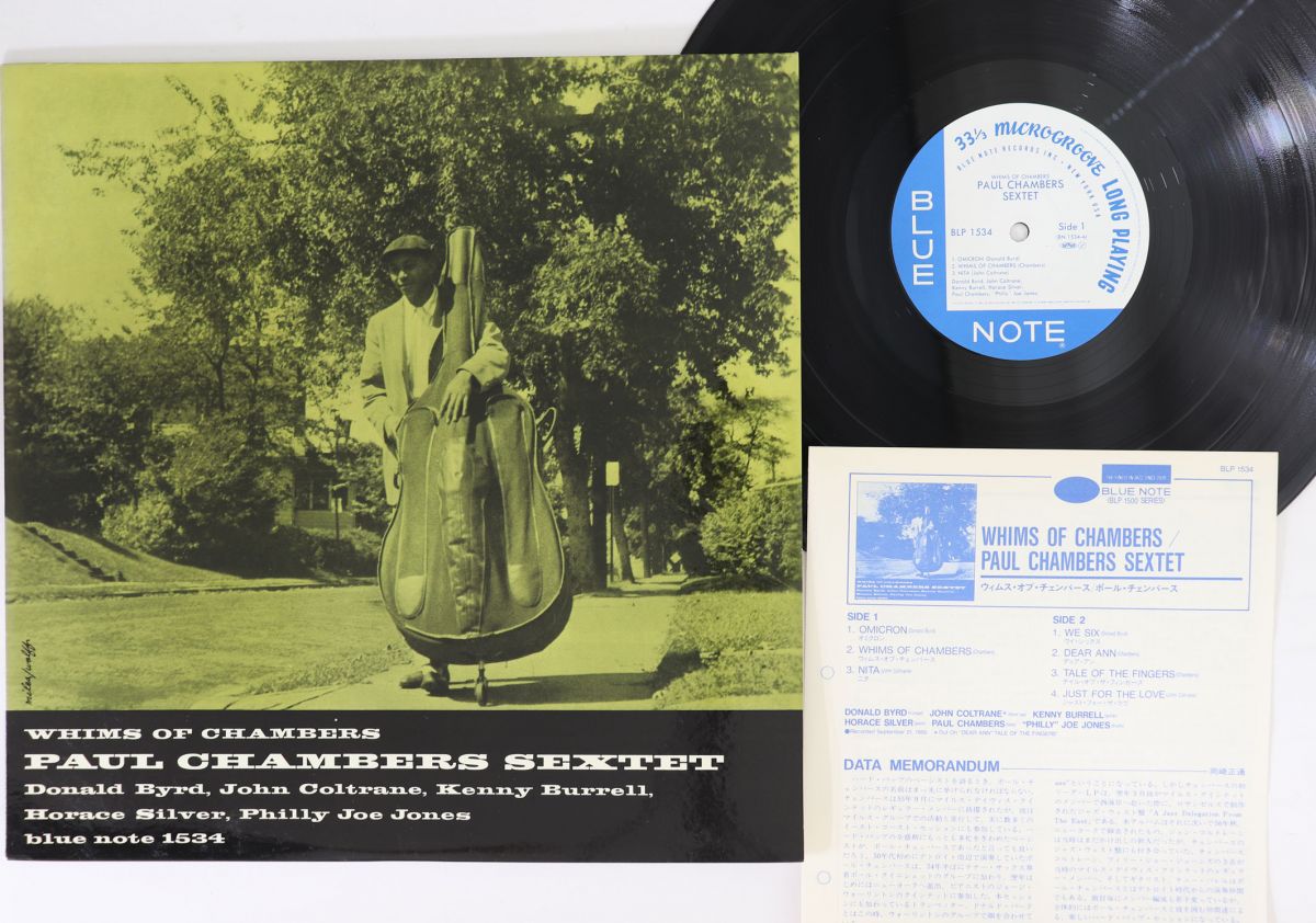 Paul Chambers Whims of Blue Note BLP1534 VG LP w/Inner Sleeve, No Obi