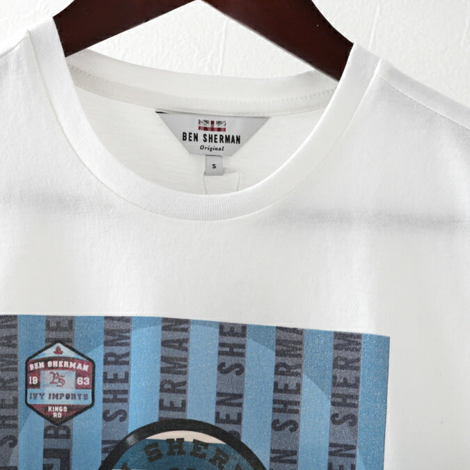 Ben Sherman Men’s White T-Shirt Target Mark Record Gift Used