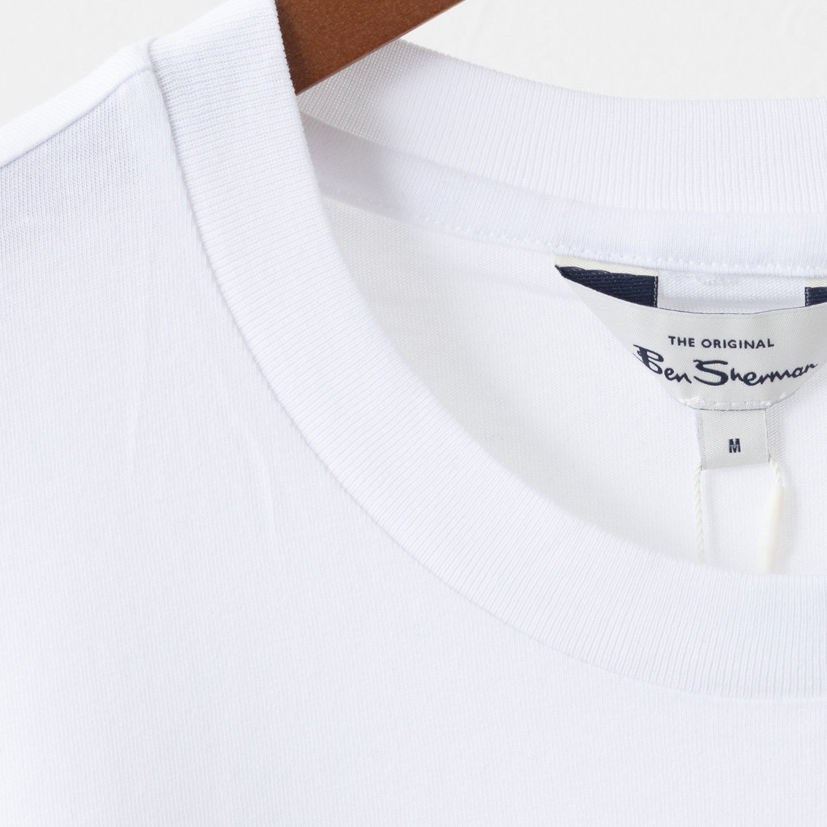 Ben Sherman Men’s Short Sleeve T-Shirt Record Print White Graphic Used