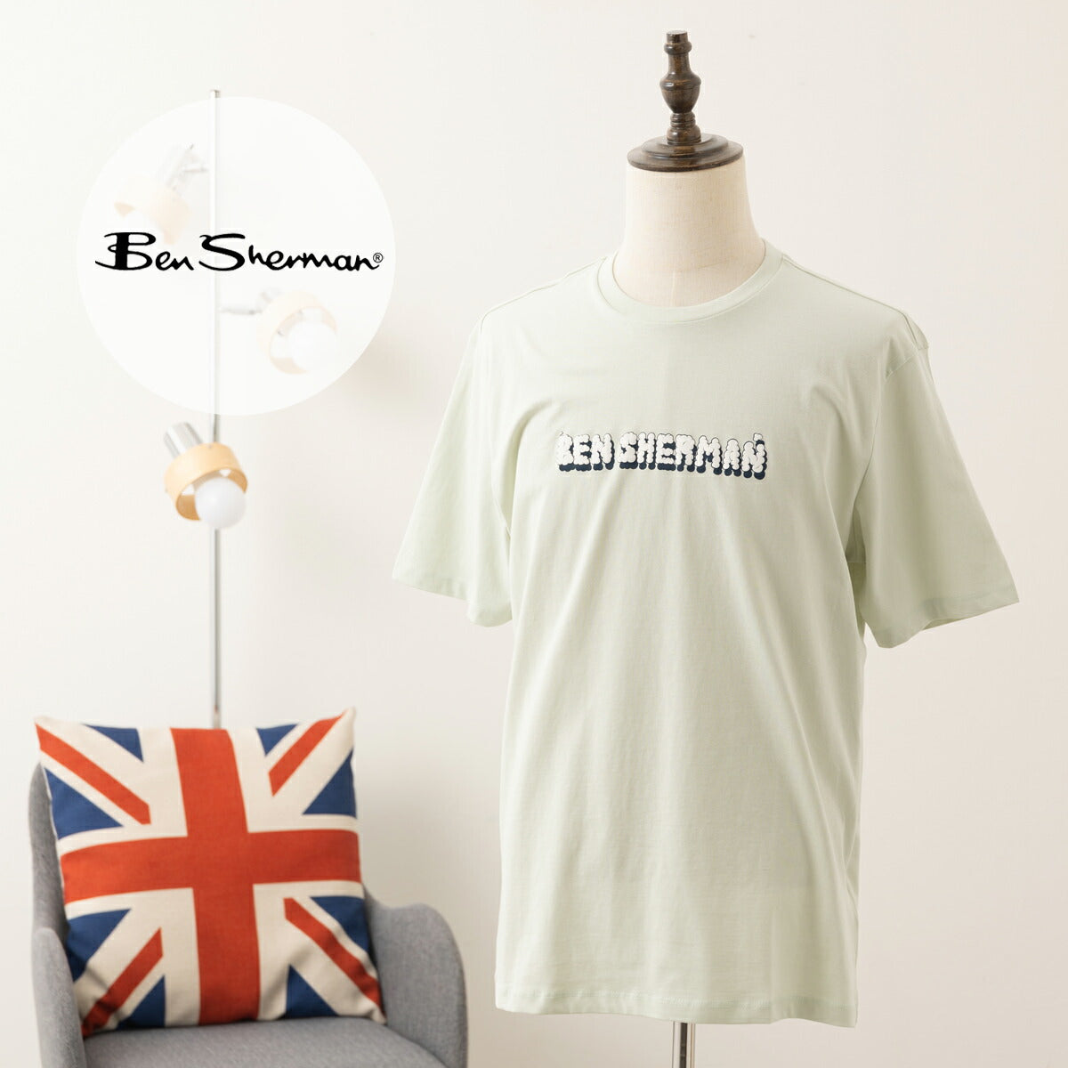 Ben Sherman T-Shirt Back Print Record Music Organic Cotton Short Sleeve