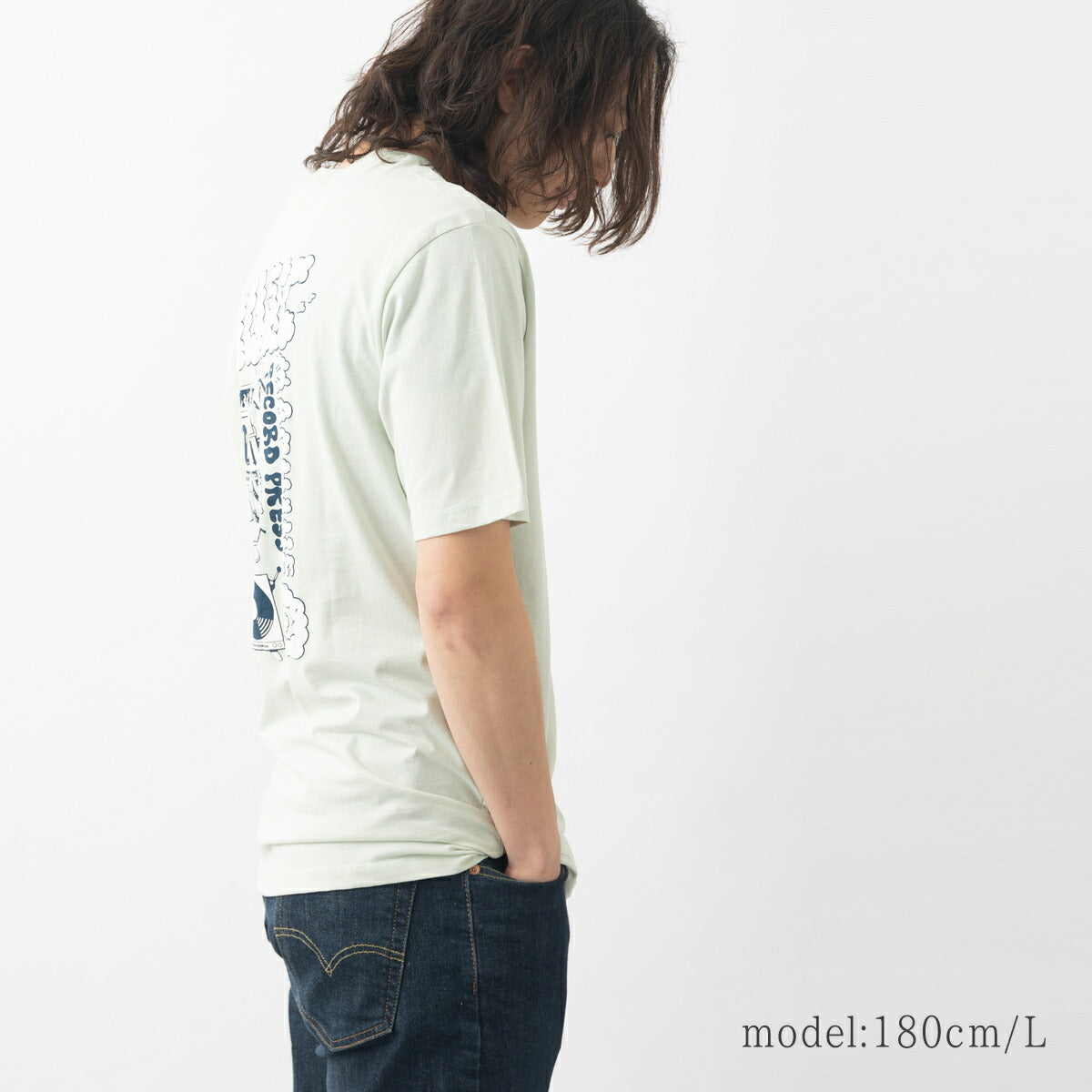 Ben Sherman T-Shirt Back Print Record Music Organic Cotton Short Sleeve