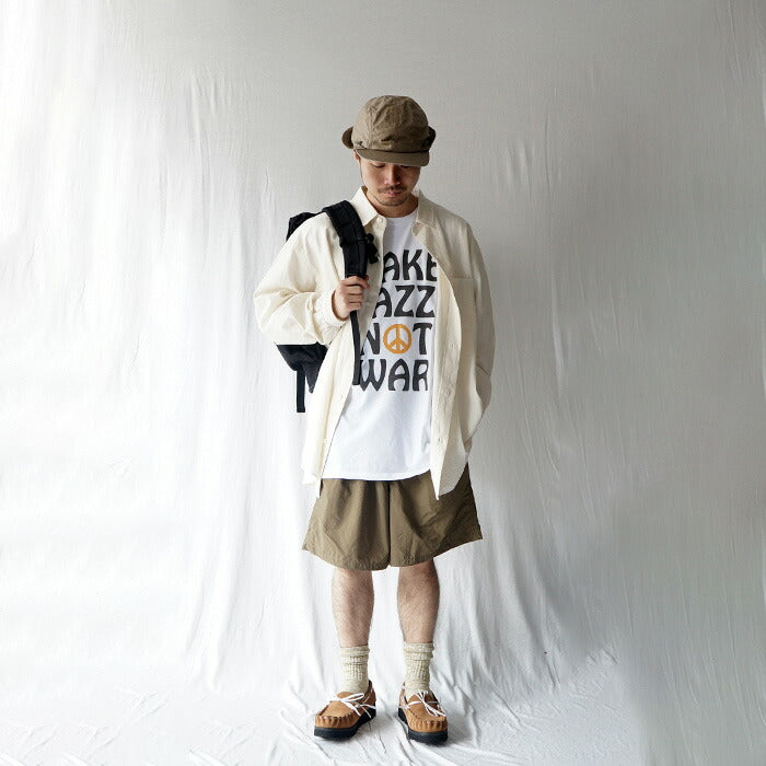 Bluescentric Make Jazz Not War T-Shirt White Short Sleeve Anti-War Design
