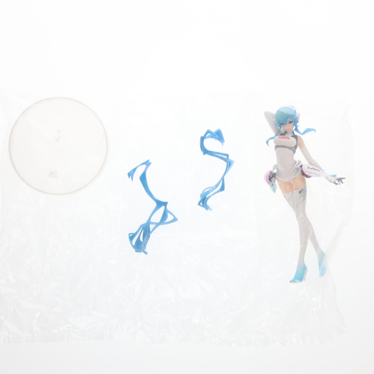 Hatsune Miku Racing Ver. Fig. Sq Figure used opened, head discoloration, Banpresto