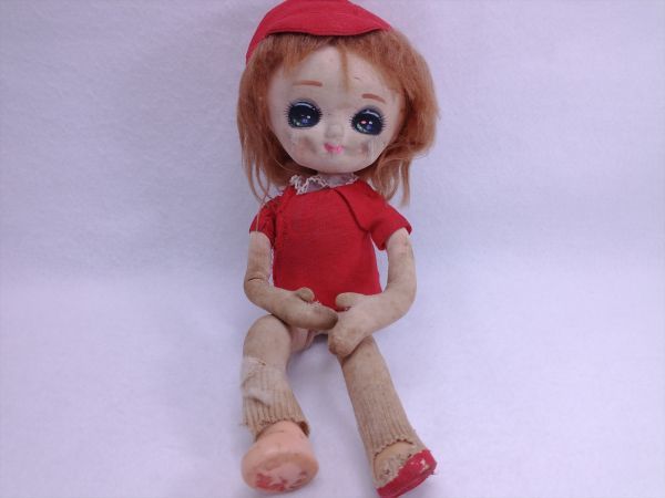 Vintage Girl Doll, 10cm W x 17cm H, Cloth, Retro Collectible, Used | Japanpricenet
