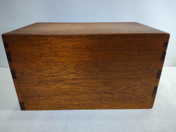 Vintage wooden sewing box with drawers, 7.4" x 6.7" used furniture | Japanpricenet