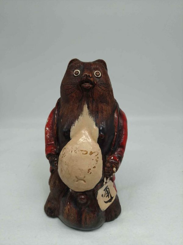 Raccoon Pottery Figurine Antique Japanese Style Retro Tanuki Ceramic Used | Japanpricenet