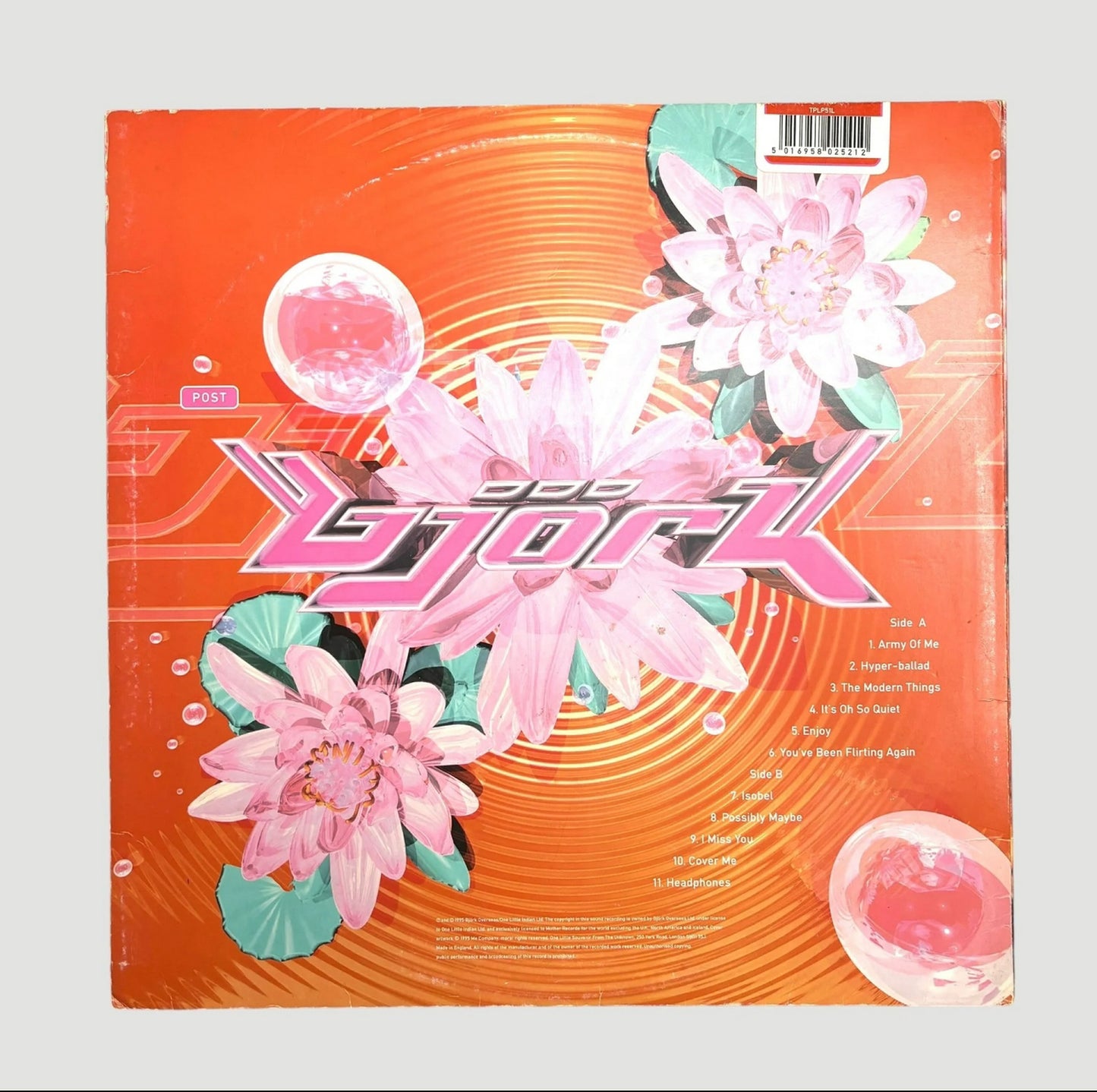 Bjork 1995 Post Pink UK 1st Press LP Vinyl Record