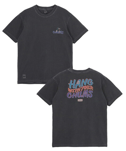 Chums Record Donuts Graphic T-Shirt Cotton M-L Short Sleeve Used