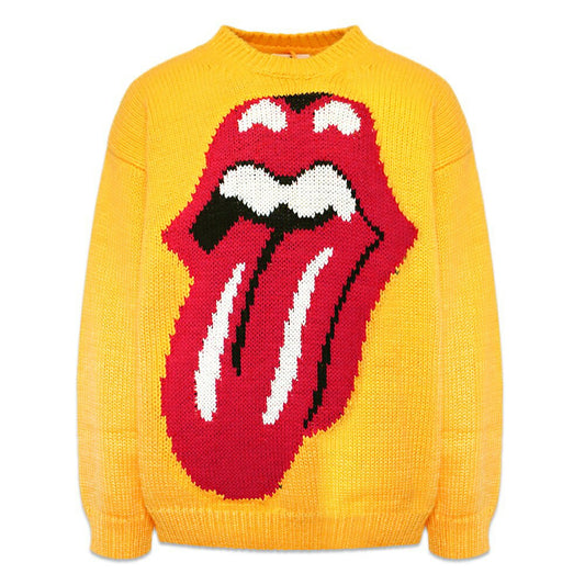 Doncare Stones Knit Sweater Unisex Casual Cable Warm Top Used