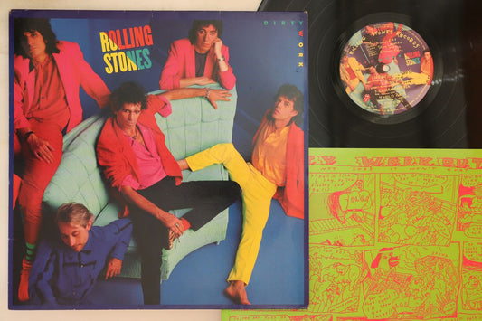 Rolling Stones Dirty Work LP VG Vinyl Obi-Free with Insert Used