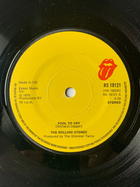 Rolling Stones Fool To Cry 7" Vinyl Record VG RS19121 Used