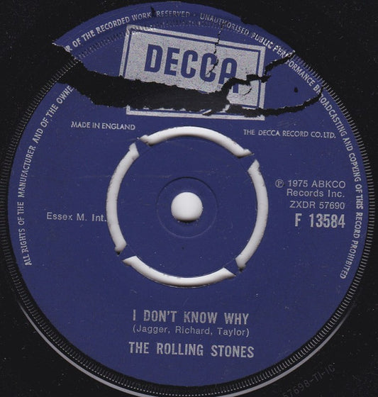 Rolling Stones 7" I Don't Know Why / Try A Little Harder VG Decca F13584 Used