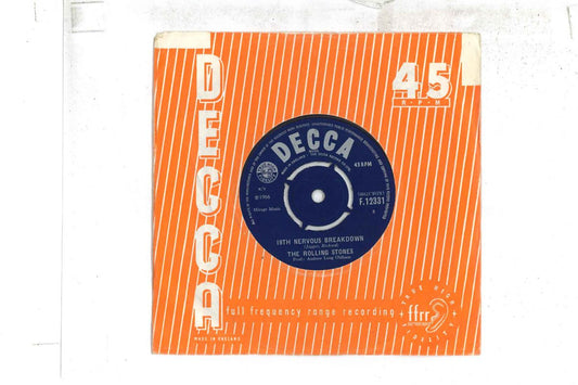 Rolling Stones 7" 19th Nervous Breakdown Decca VG Used No Cover