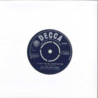 Rolling Stones I Can't Get No Satisfaction 7" Vinyl Decca UK VG