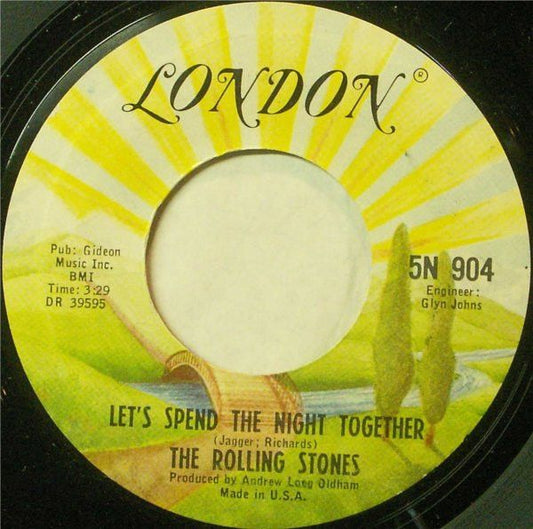 Rolling Stones 7" Vinyl Let's Spend The Night Together / Ruby Tuesday VG London Records 5N904