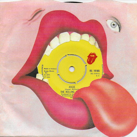 Rolling Stones Angie 7" Vinyl Record VG Without Sleeve RS19105 Used