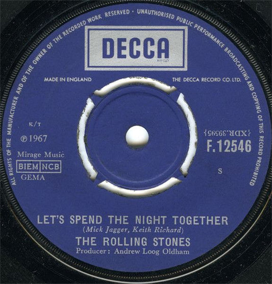 Rolling Stones Let’s Spend The Night Together 7" Vinyl VG Decca UK F12546
