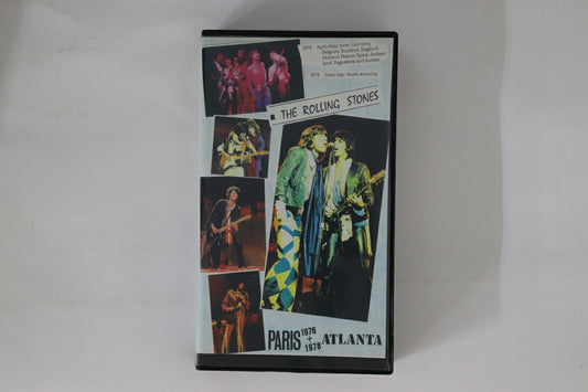 Rolling Stones VHS Paris 1976 Atlanta 1978 Tour NO LABEL VG Used