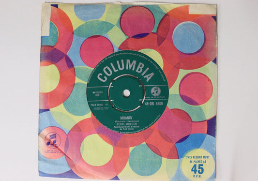 Beryl Bryden Moanin’ / I’m Movin’ On 7" Vinyl VG Columbia 45DB4860 Used