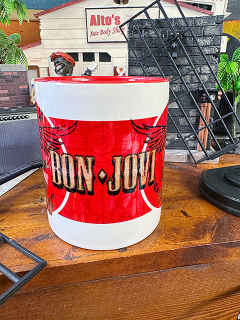 Bon Jovi Official Mug 315ml Live On A Prayer 40th Anniversary Used