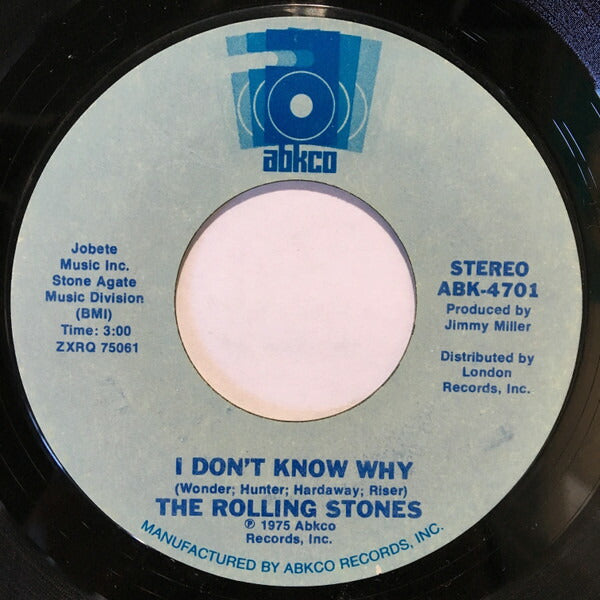 Rolling Stones I Don't Know Why 7" Vinyl VG ABKCO ABK4701 Used