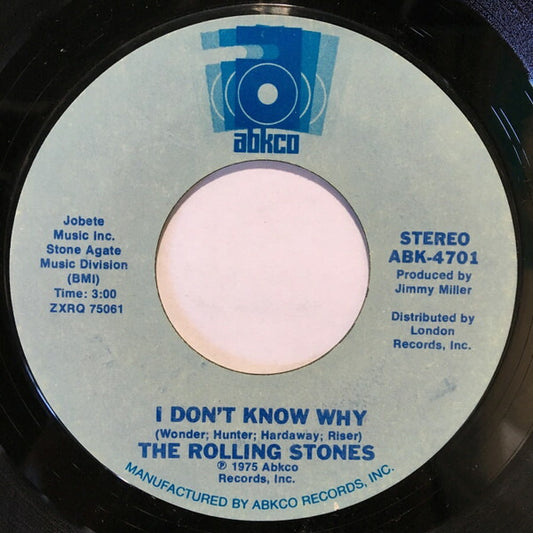 Rolling Stones I Don't Know Why 7" Vinyl VG ABKCO ABK4701 Used