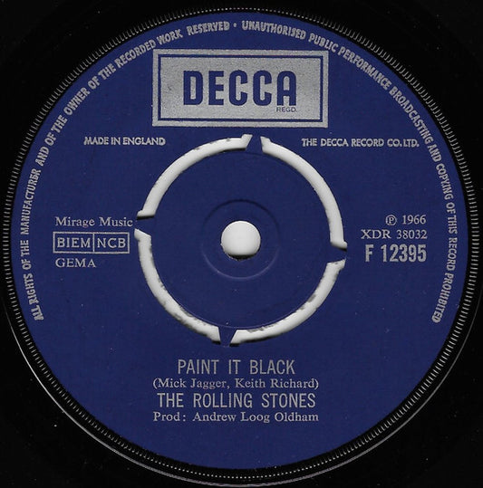 Rolling Stones Paint It Black 7" Vinyl Decca VG Used