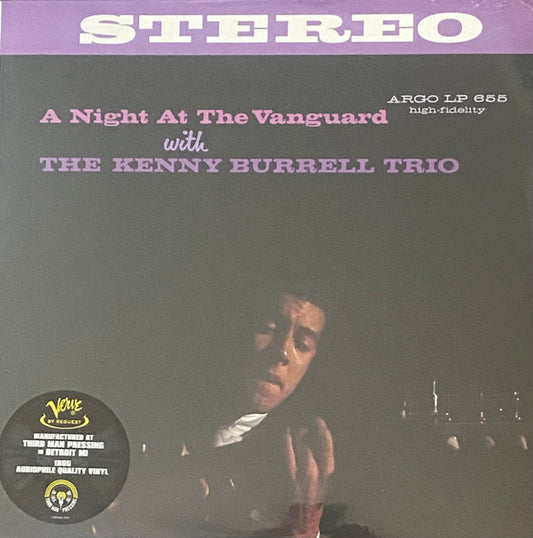 Kenny Burrell Trio A Night At The Vanguard LP Argo 655 M Vinyl Record