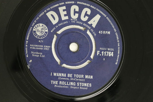 Rolling Stones 7" I Wanna Be Your Man / Stoned Decca VG Used Record