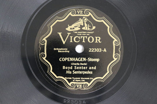 Boyd Senter 78 RPM Victor 22303 Copenhagen Beale Street Blues Used VG OBI