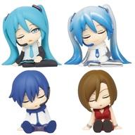 Hatsune Miku Zun Figure Set of 4 Capsule Toy Used, includes Snow Miku, Kaito, Meiko