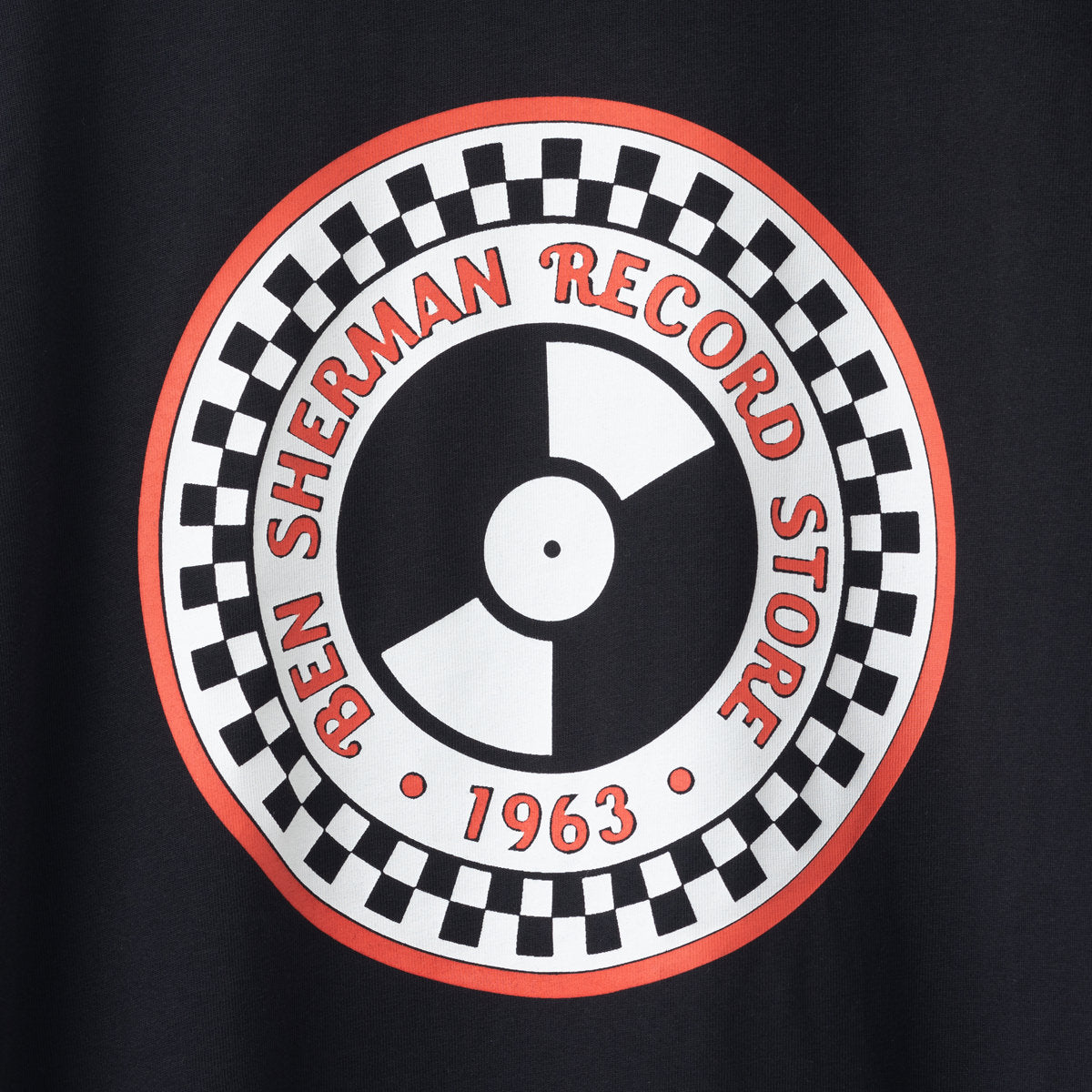 Ben Sherman Graphic T-Shirt Record Shop Print Organic Cotton Short Sleeve B Used