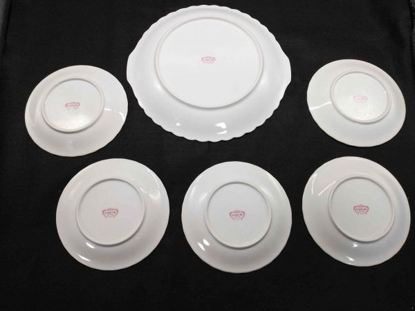 Narumi Floral Plate Set 6pcs Dinnerware Party Flat Dish Used | Japanpricenet