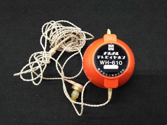 National WH-610 Retro TV Earphones Used Vintage Collectible Showa Era | Japanpricenet