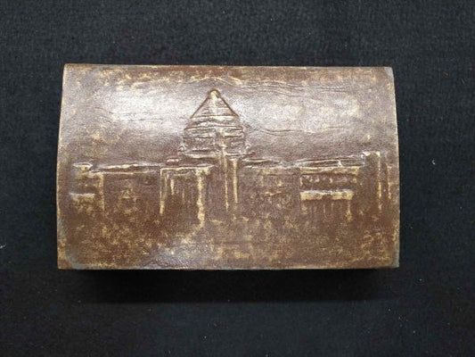 National Diet Building Brass Souvenir Jewelry Box Retro Antique Collectible | Japanpricenet