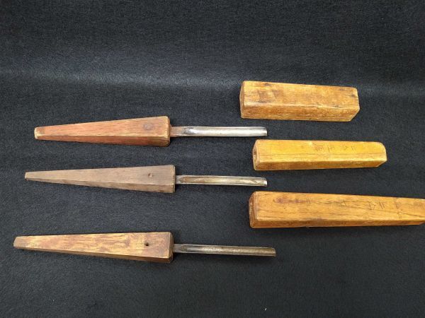 3-Pc Chisel Set with Case, Retro Hand Tools, Carpenter DIY, Antique Style | Japanpricenet