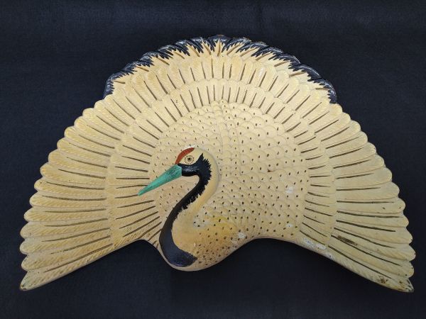 Crane Metal Hakudo Japanese Style Interior Ornament for Living Room & Entrance | Japanpricenet