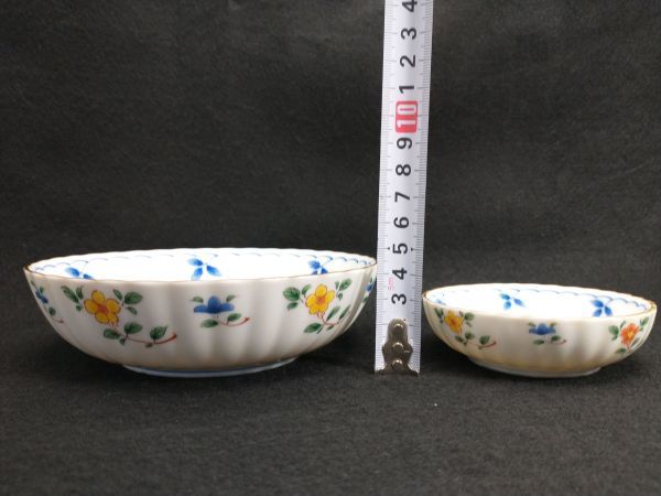 Tachibana-kichi Parent-Child Bowl Set 5 Large Plates 5 Small Plates Used | Japanpricenet