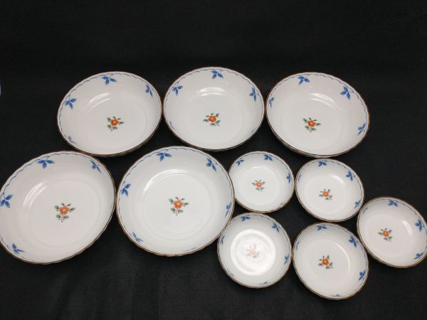 Tachibana-kichi Parent-Child Bowl Set 5 Large Plates 5 Small Plates Used | Japanpricenet