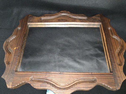 Vintage Wooden Frame Mirror 17.3x13.4in Wall Decor Used | Japanpricenet