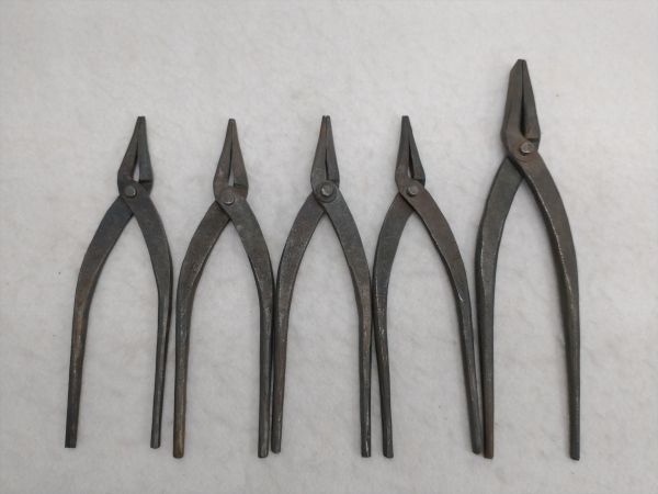 Iron Yatco 5-Piece Set (1 Large, 4 Small) Antique Retro Metal Tools | Japanpricenet