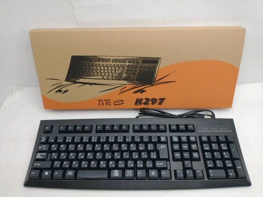 K297 USB Keyboard Black Wired ISO9001 CE FC MIC Confirmed Power - Used | Japanpricenet