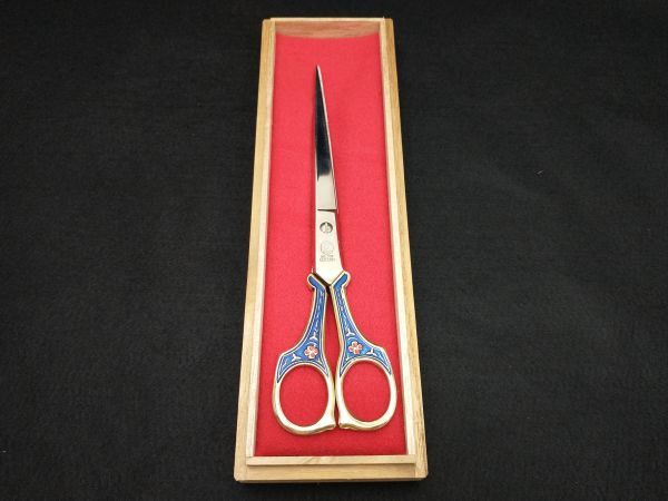 NIKKY Antique Red Tape Cutter Scissors Boxed Ceremony Use Collectible Used | Japanpricenet