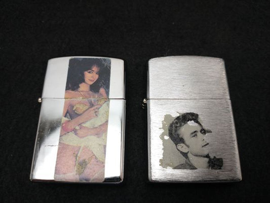 Oil Lighter Set of 2 Interior Decor Collectibles Used with Wear | Japanpricenet