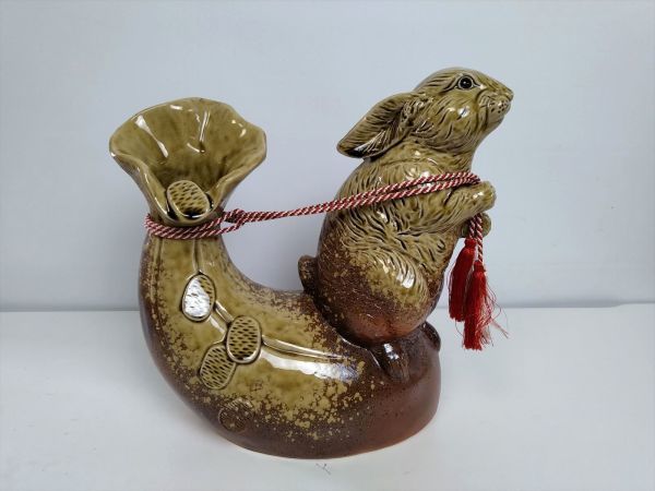 Suzan Shigaraki Rabbit Ceramic Figurine Zodiac Interior Decor Used | Japanpricenet