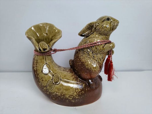 Suzan Shigaraki Rabbit Ceramic Figurine Zodiac Interior Decor Used | Japanpricenet