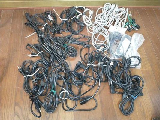 3-Pole AC Cord & 3P/2P Conversion Adapter Set, 31 pcs, Bulk Sale | Japanpricenet