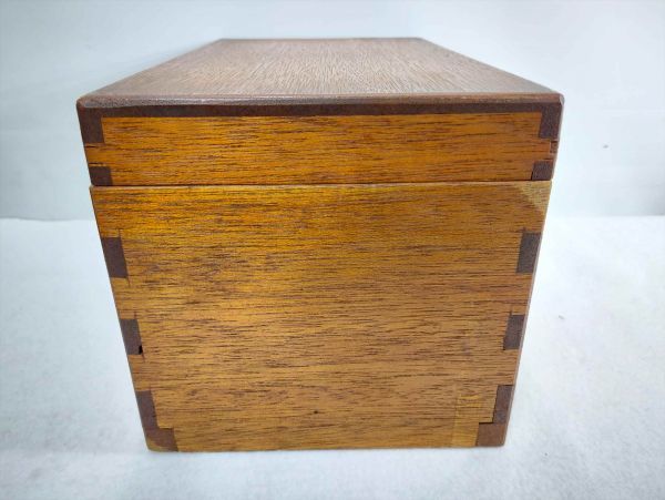 Vintage wooden sewing box with drawers, 7.4" x 6.7" used furniture | Japanpricenet